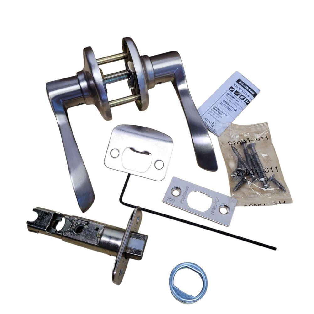 Kwikset Balboa Passage Hall/Closet Door Lock Lever Handle Satin Nickel